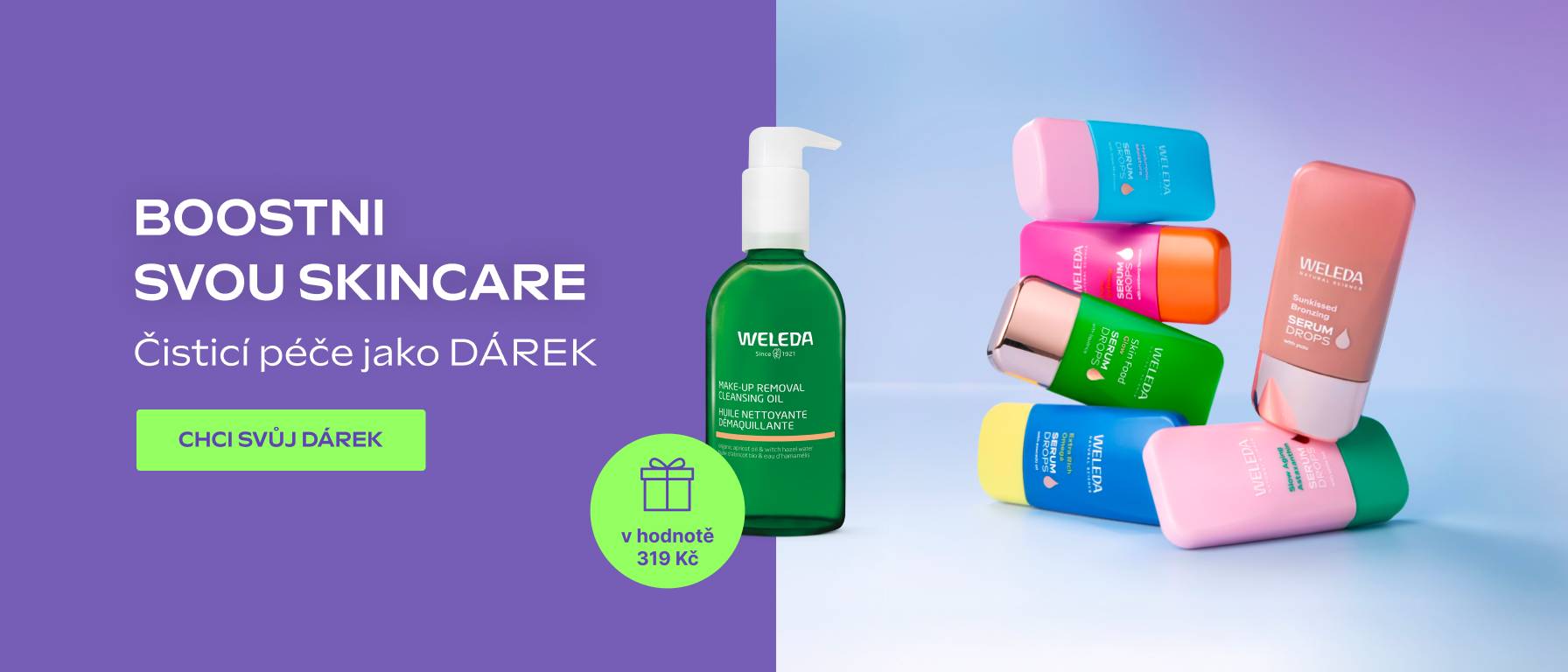 Akce: K nákupu 2 Booster Drops možnost získat čistící péči zdarma