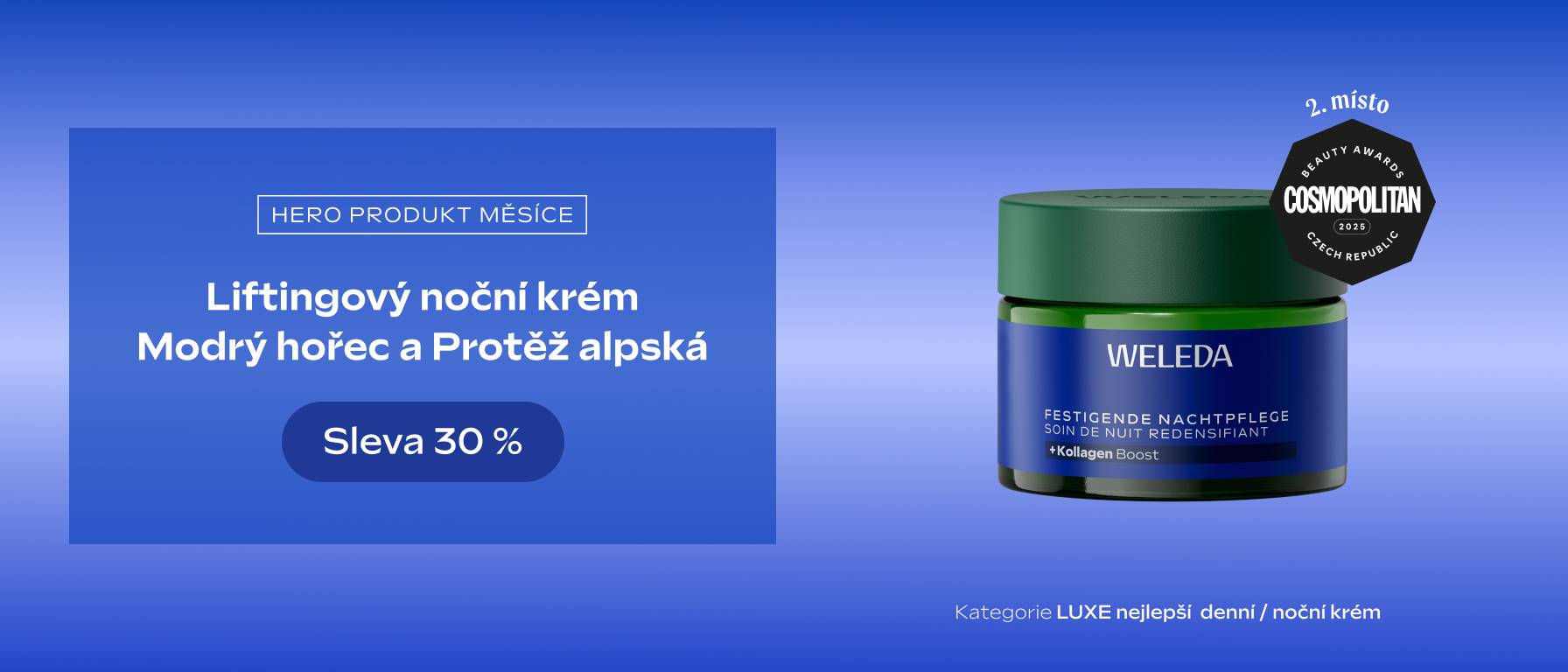 Produkt měsíce: Liftingový noční krém Modrý hořec a Protěž alpská - sleva 30%