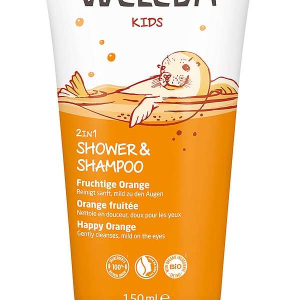 Levně Weleda 2v1 sprchový krém a šampon Šťastný pomeranč 150 ml
