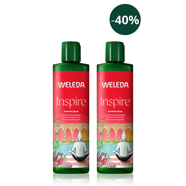 Weleda INSPIRE sprchový krém – výhodné balení 2× 400 ml