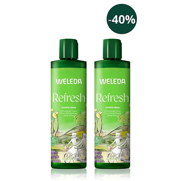 Levně Weleda REFRESH sprchový krém – výhodné balení 2× 400 ml
